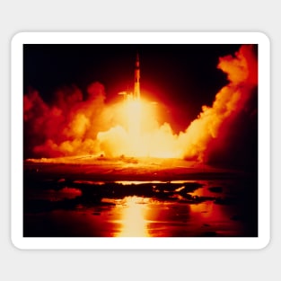 Night launch of Apollo 17 (S375/0043) Sticker